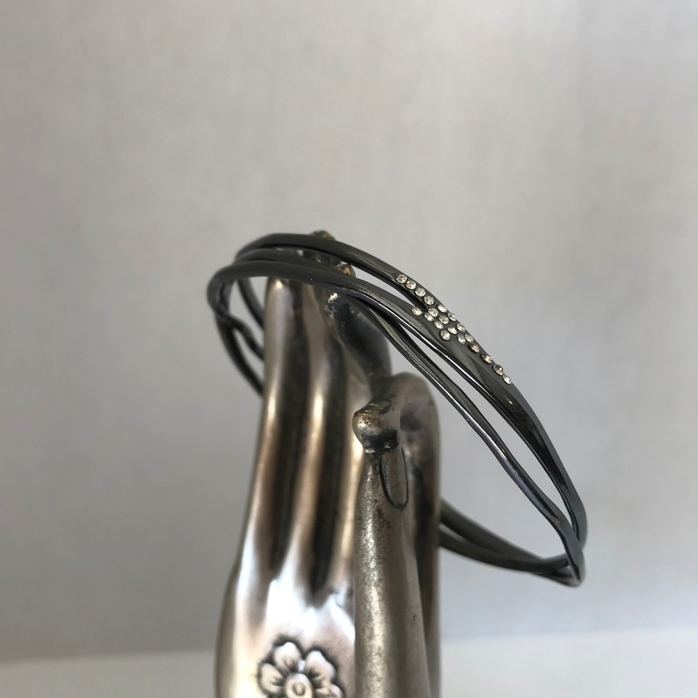 ALEXIS BITTAR GUNMETAL BRACELET SWAROVSKI CRYSTALS